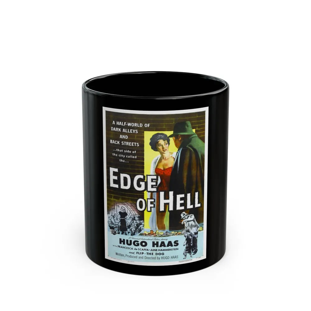 EDGE OF HELL 1956 Movie Poster - Black Coffee Mug-11oz-Go Mug Yourself