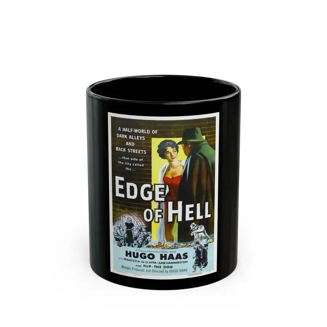 EDGE OF HELL 1956 Movie Poster - Black Coffee Mug 11oz - Go Mug Yourself