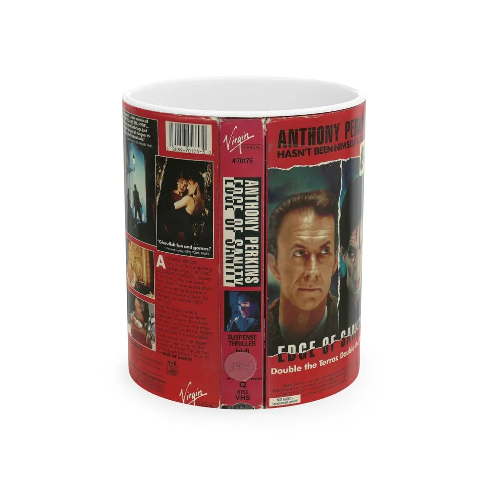 EDGE OF SANITY (VHS COVER) - White Coffee Mug-11oz-Go Mug Yourself