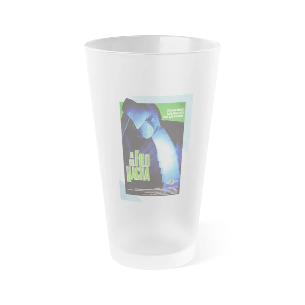 EDGE OF THE AXE 1988 Movie Poster - Frosted Pint Glass 16oz-16oz-Frosted-Go Mug Yourself