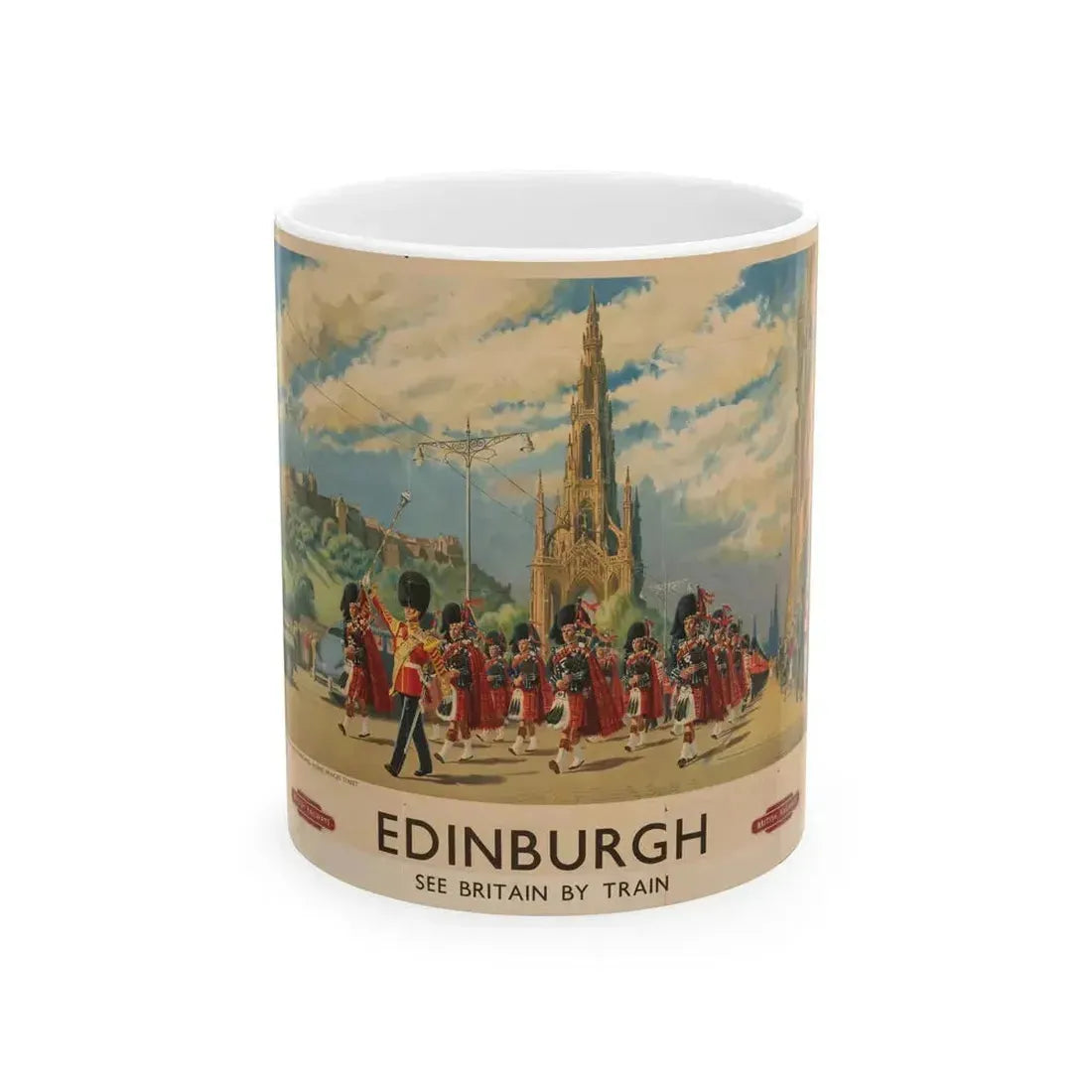 Edinburgh (British Railways, 1950s) - White Coffee Mug 11oz - Go Mug Yourself