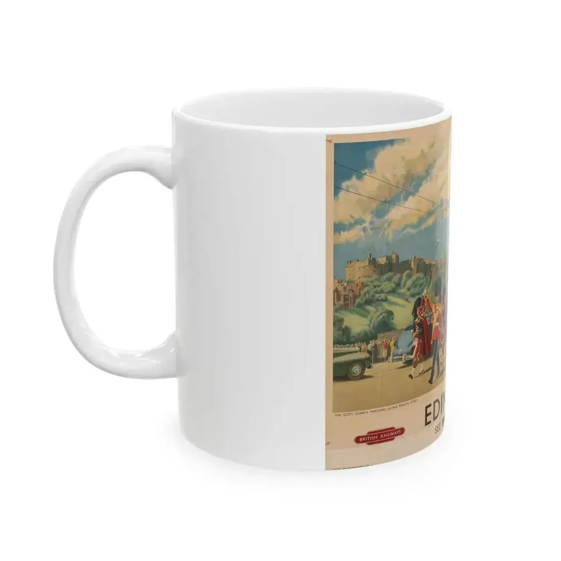 Edinburgh (British Railways, 1950s) - White Coffee Mug - Go Mug Yourself
