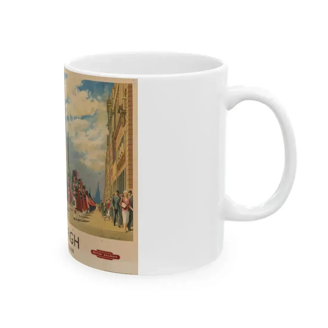 Edinburgh (British Railways, 1950s) - White Coffee Mug - Go Mug Yourself