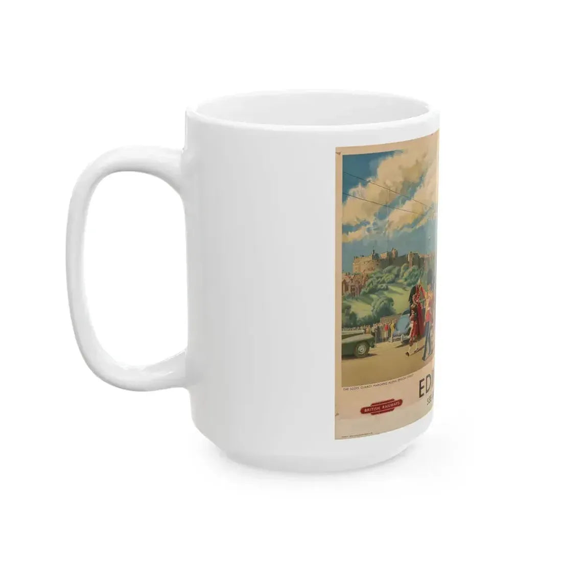 Edinburgh (British Railways, 1950s) - White Coffee Mug - Go Mug Yourself