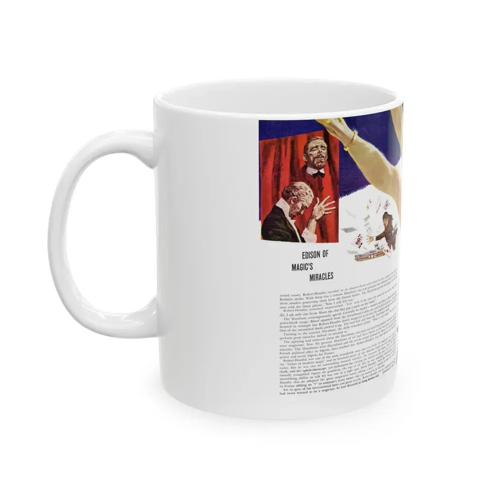 Edison of Magic's Miracles, True magazine, May 1961 - White Coffee Mug - Go Mug Yourself
