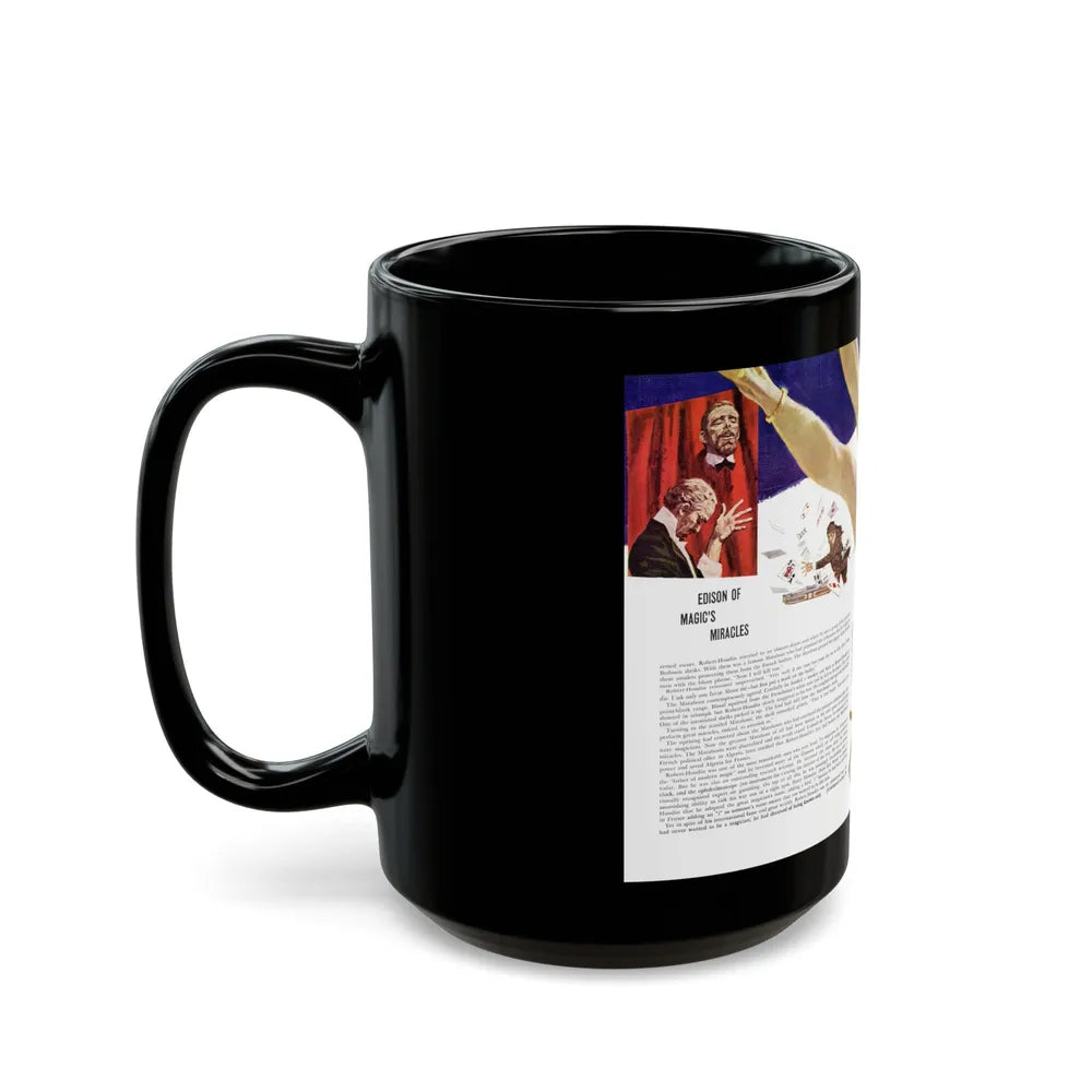 Edison of Magic's Miracles, True magazine, May 1961 - Black Coffee Mug-Go Mug Yourself