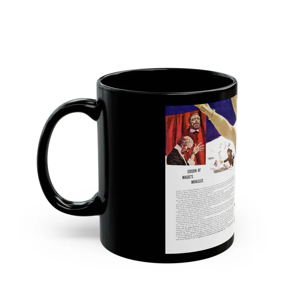 Edison of Magic's Miracles, True magazine, May 1961 - Black Coffee Mug-Go Mug Yourself