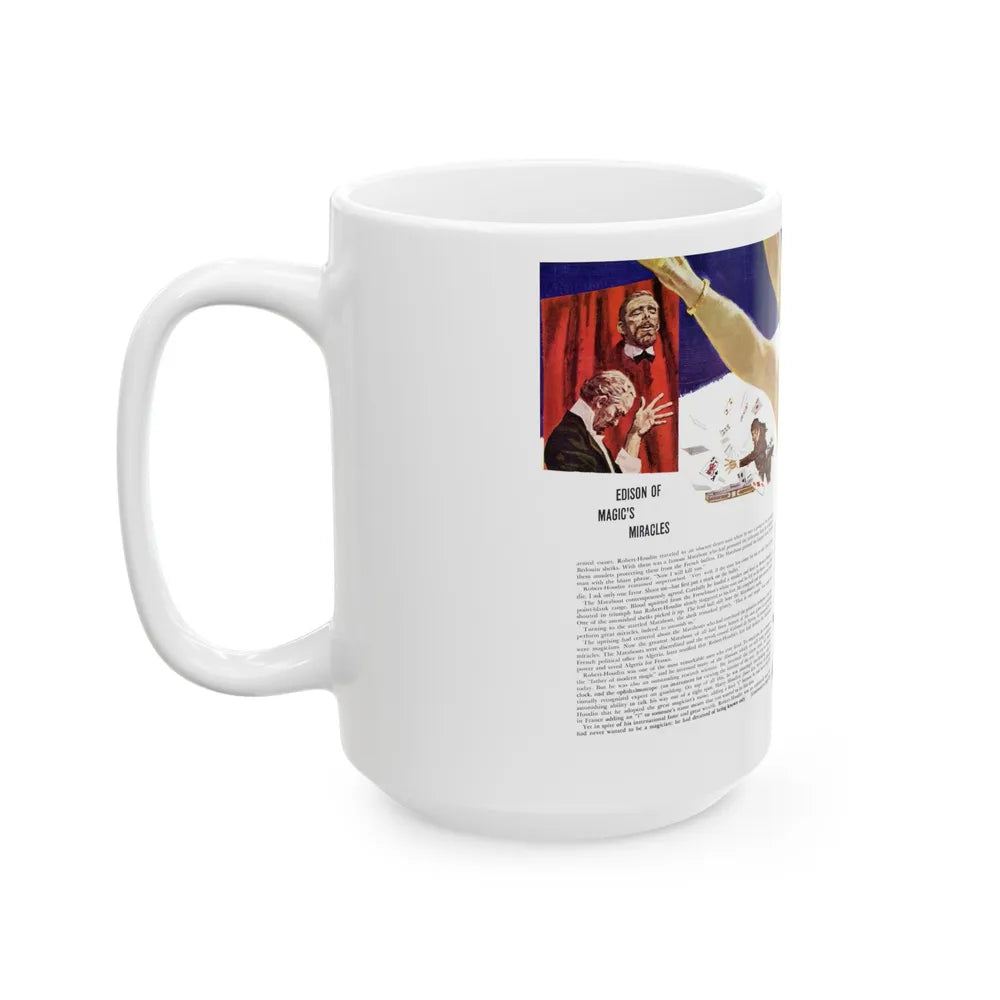 Edison of Magic's Miracles, True magazine, May 1961 - White Coffee Mug-Go Mug Yourself