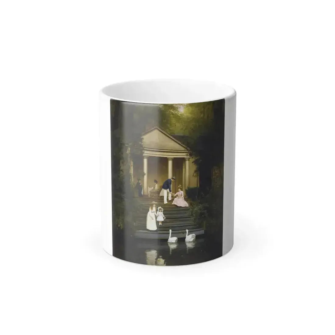 Edith Hayllar (1860-1948) Feeding of the Swans - 1889 - Color Changing Mug 11oz 11oz - Go Mug Yourself