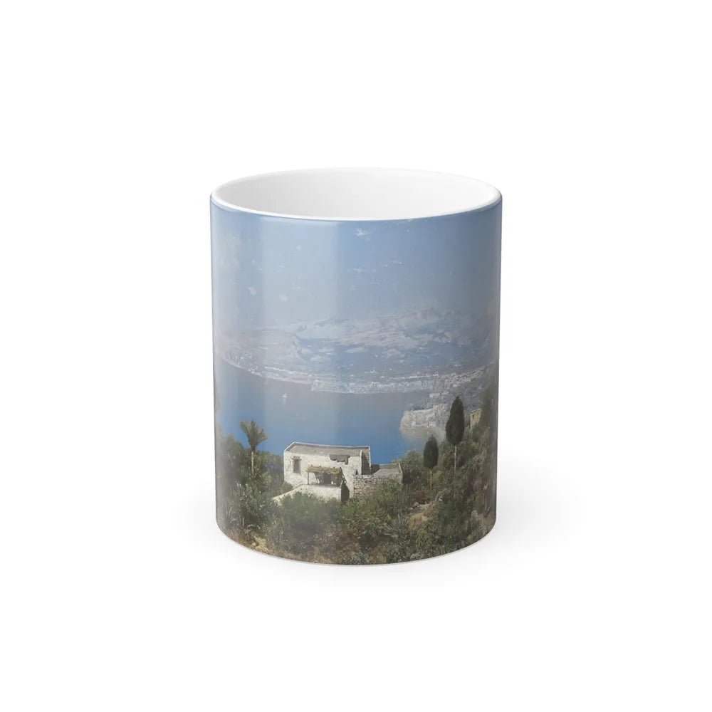 Edmund Berninger (1843-1929%3f) A View of the Bay of Sorrento - Color Changing Mug 11oz-11oz-Go Mug Yourself