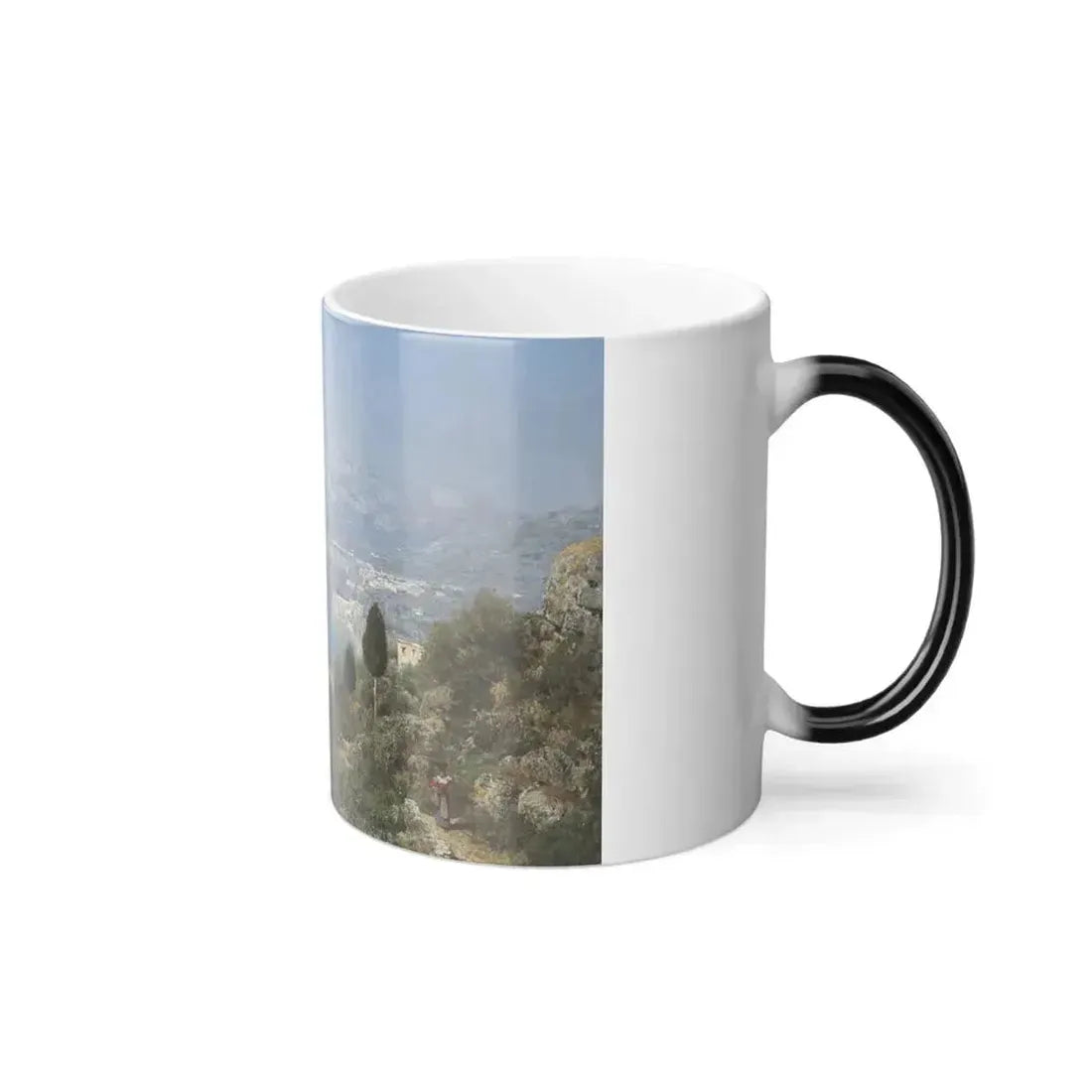 Edmund Berninger (1843-1929%3f) A View of the Bay of Sorrento - Color Changing Mug 11oz - Go Mug Yourself