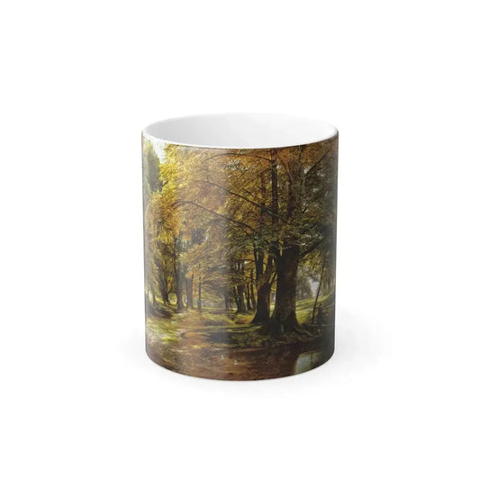 Edmund George Warren (1834-1909) Crossing the Brook Autumn 1874 Pencil watercolor and bodycolor - Color Changing Mug 11oz 11oz - Go Mug Yourself