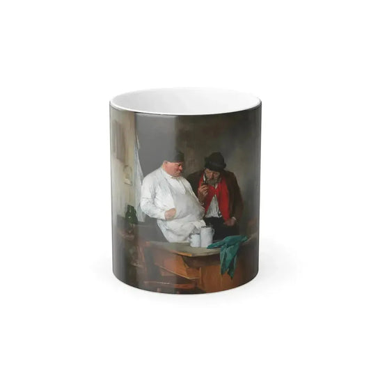 Edmund Harburger (1846-1906) Important Advice - Oil on panel - Color Changing Mug 11oz 11oz - Go Mug Yourself