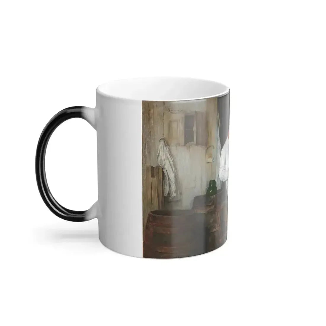 Edmund Harburger (1846-1906) Important Advice - Oil on panel - Color Changing Mug 11oz - Go Mug Yourself