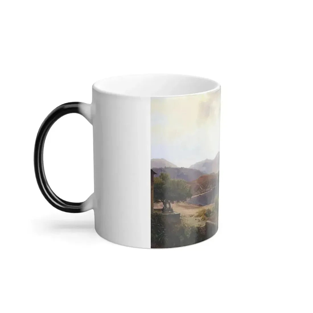 Edmund Hottenroth (1804-1889) Motiv bei San Felice am Gardasee - Oil on Canvas 1854 - Color Changing Mug 11oz - Go Mug Yourself
