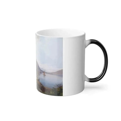 Edmund Hottenroth (1804-1889) Motiv bei San Felice am Gardasee - Oil on Canvas 1854 - Color Changing Mug 11oz - Go Mug Yourself