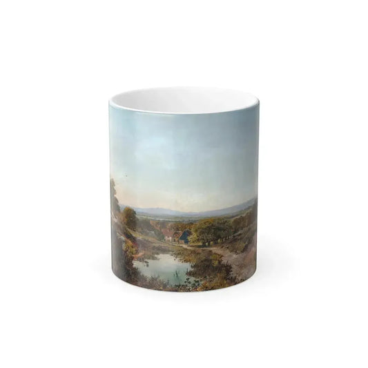 Edmund John Niemann (1813-1876) Landscape near Yeaveley, Derbyshire - Oil on Canvas - Color Changing Mug 11oz 11oz - Go Mug Yourself