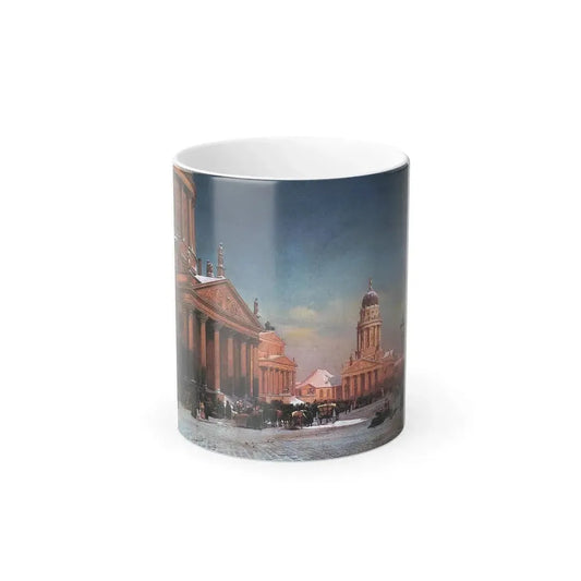 Eduard Gaertner (1801-1877) Gendarmenmarkt im Winter - Color Changing Mug 11oz 11oz - Go Mug Yourself