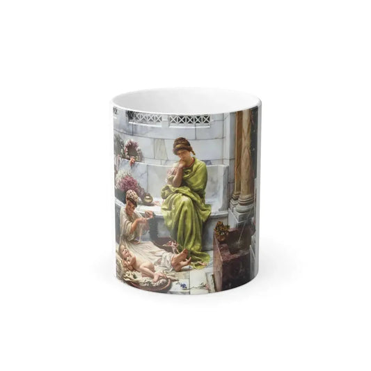 Edward John Poynter (1836-1919) Corner of the marketplace - Oil on Canvas 1887 - Color Changing Mug 11oz 11oz - Go Mug Yourself