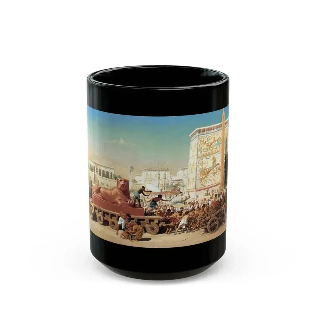 Edward John Poynter (1836-1919) Israel in Egypt - oil on canvas 1867 - Black Coffee Mug 15oz - Go Mug Yourself