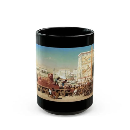 Edward John Poynter (1836-1919) Israel in Egypt - oil on canvas 1867 - Black Coffee Mug 15oz - Go Mug Yourself