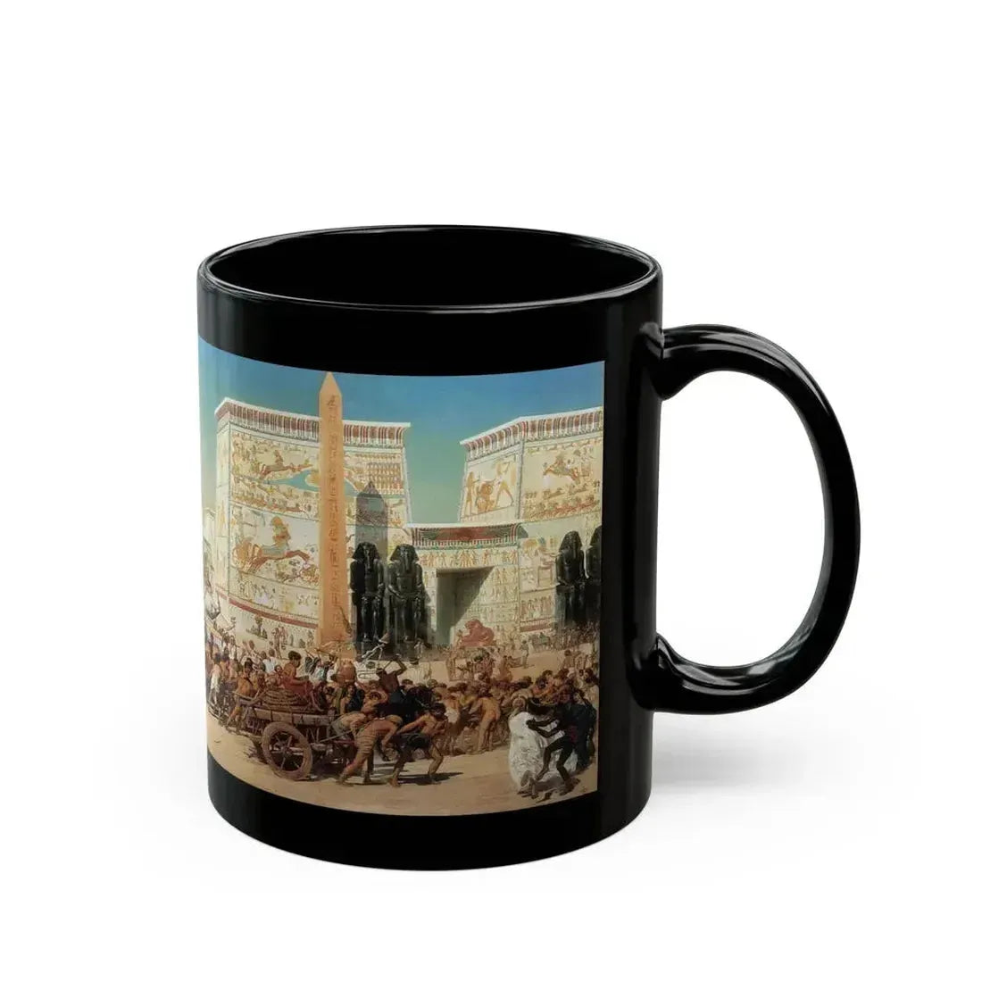 Edward John Poynter (1836-1919) Israel in Egypt - oil on canvas 1867 - Black Coffee Mug - Go Mug Yourself