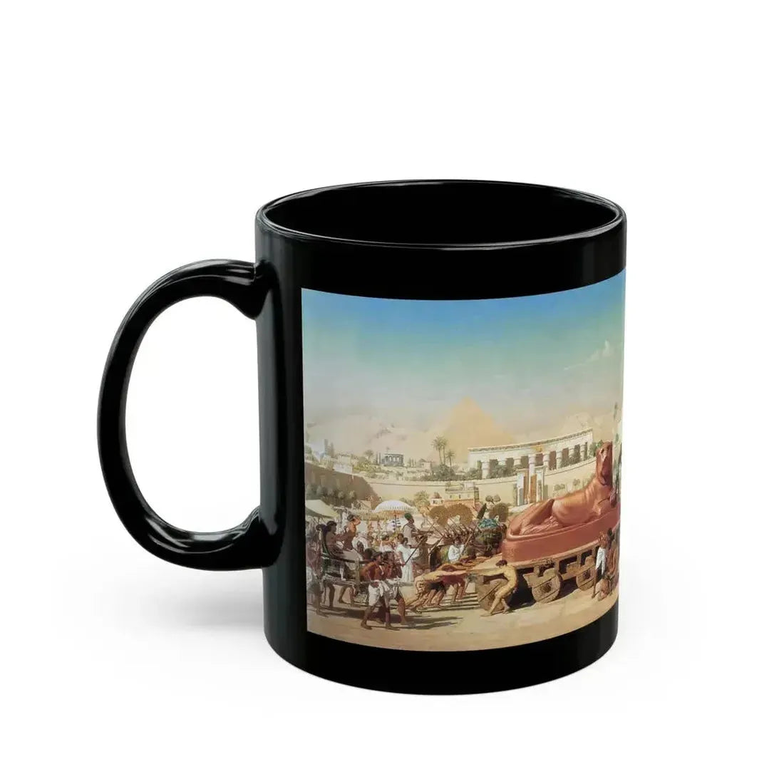 Edward John Poynter (1836-1919) Israel in Egypt - oil on canvas 1867 - Black Coffee Mug - Go Mug Yourself