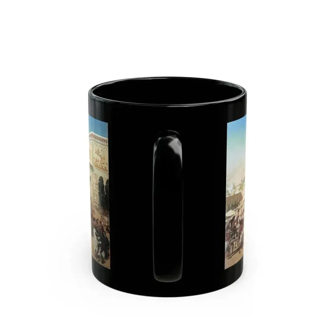 Edward John Poynter (1836-1919) Israel in Egypt - oil on canvas 1867 - Black Coffee Mug - Go Mug Yourself