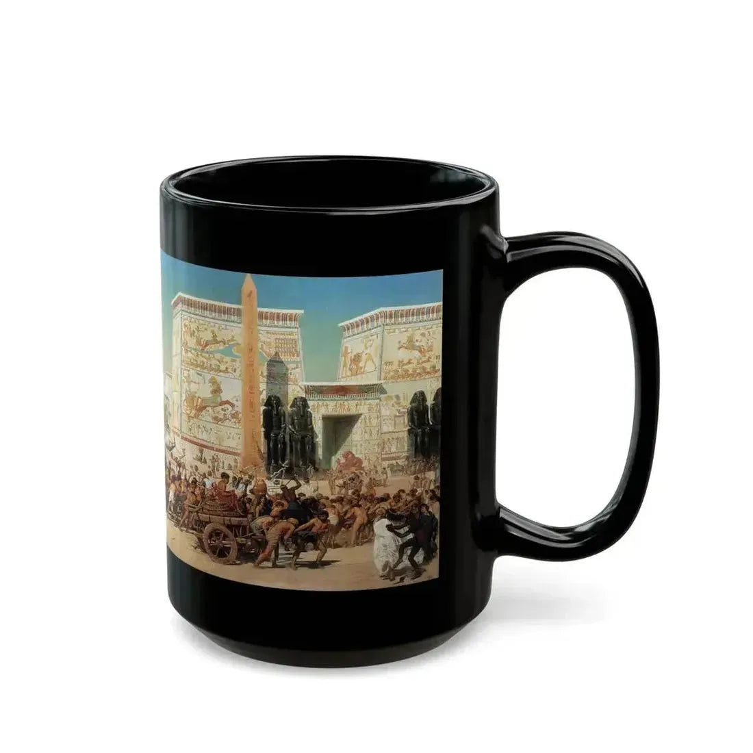 Edward John Poynter (1836-1919) Israel in Egypt - oil on canvas 1867 - Black Coffee Mug - Go Mug Yourself