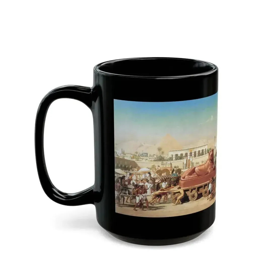 Edward John Poynter (1836-1919) Israel in Egypt - oil on canvas 1867 - Black Coffee Mug - Go Mug Yourself