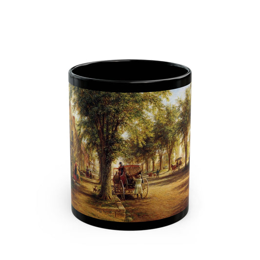 Edward Lamson Henry (1841-1919) Coming Home - Black Coffee Mug-11oz-Go Mug Yourself