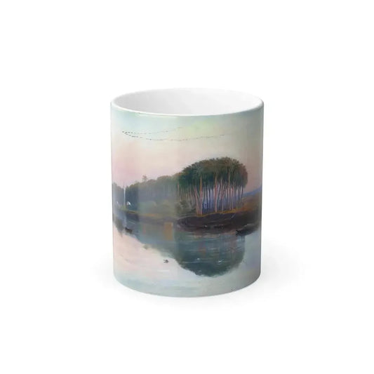Edward Lear (1812-1888) Sheik Abadeh on the Nile - oil on canvas 1 - Color Changing Mug 11oz 11oz - Go Mug Yourself