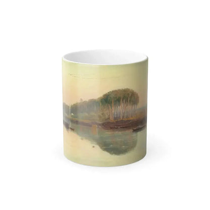 Edward Lear (1812-1888) SHEIK ABADEH ON THE NILE - oil on canvas - Color Changing Mug 11oz 11oz - Go Mug Yourself