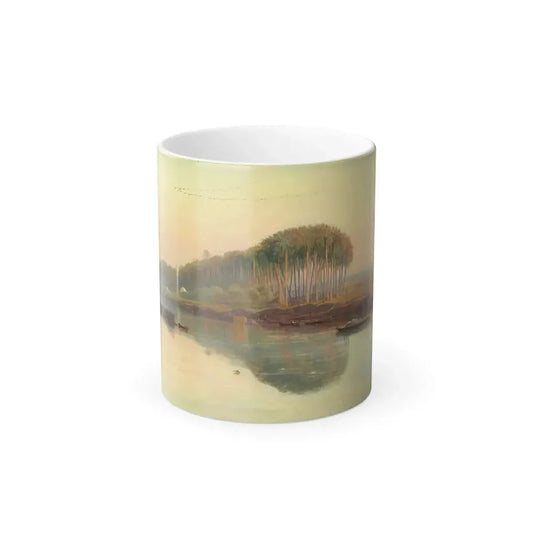 Edward Lear (1812-1888) SHEIK ABADEH ON THE NILE - oil on canvas - Color Changing Mug 11oz 11oz - Go Mug Yourself