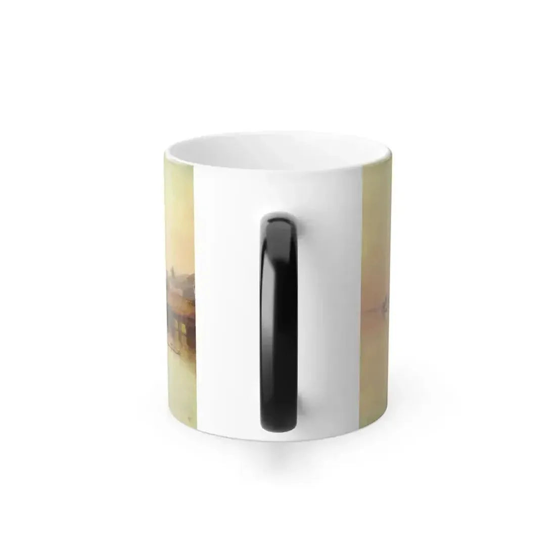Edward Lear (1812-1888) SHEIK ABADEH ON THE NILE - oil on canvas - Color Changing Mug 11oz - Go Mug Yourself