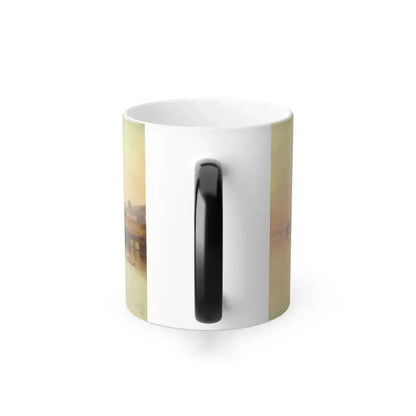 Edward Lear (1812-1888) SHEIK ABADEH ON THE NILE - oil on canvas - Color Changing Mug 11oz - Go Mug Yourself