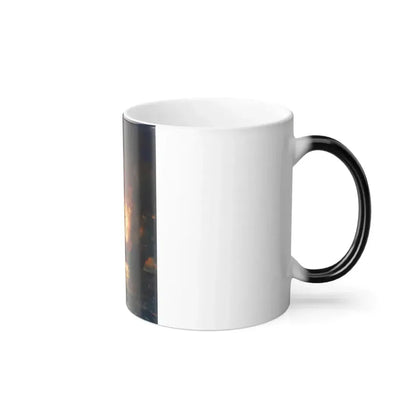 Edward Moran (1829-1901) Burning of the Frigate Philadelphia in the Harbor of Tripoli - oil on canvas c1-0 - Color Changing Mug 11oz - Go Mug Yourself