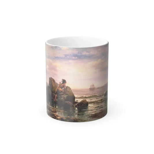 Edward Moran (1829-1901) Henrik Hudson entering New York Harbor, September 11, 1609 - 1892 - Color Changing Mug 11oz 11oz - Go Mug Yourself