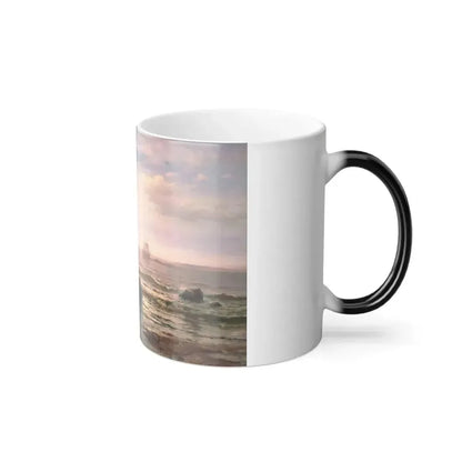 Edward Moran (1829-1901) Henrik Hudson entering New York Harbor, September 11, 1609 - 1892 - Color Changing Mug 11oz - Go Mug Yourself