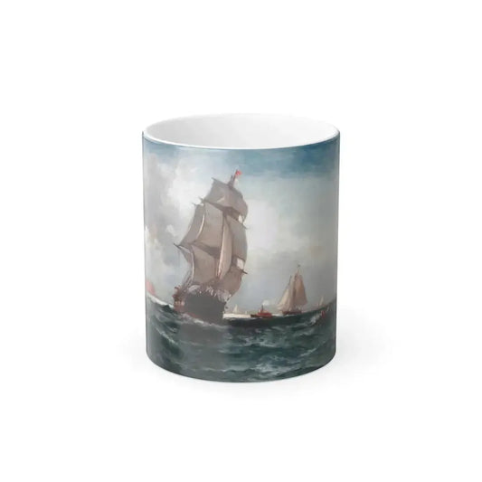 Edward Moran (1829-1901) Shipping Off Governor's Island, New York Harbor - Color Changing Mug 11oz 11oz - Go Mug Yourself