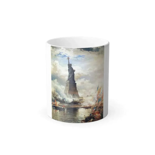 Edward Moran (1829-1901) Statue of Liberty unveiled - 1886 - Color Changing Mug 11oz 11oz - Go Mug Yourself