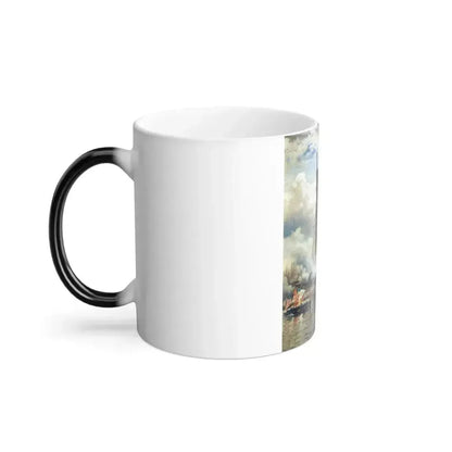 Edward Moran (1829-1901) Statue of Liberty unveiled - 1886 - Color Changing Mug 11oz - Go Mug Yourself