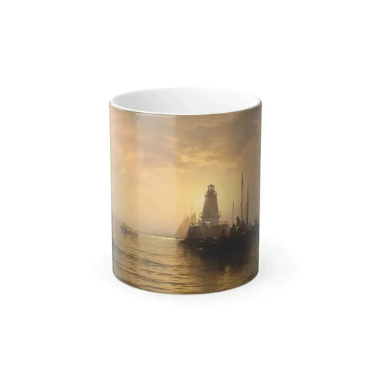 Edward Moran (1829-1901) Sunset, New York Bay - Color Changing Mug 11oz 11oz - Go Mug Yourself