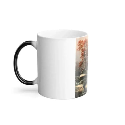 Edward Moran (1829-1901) Winter at the Farm - Color Changing Mug 11oz - Go Mug Yourself