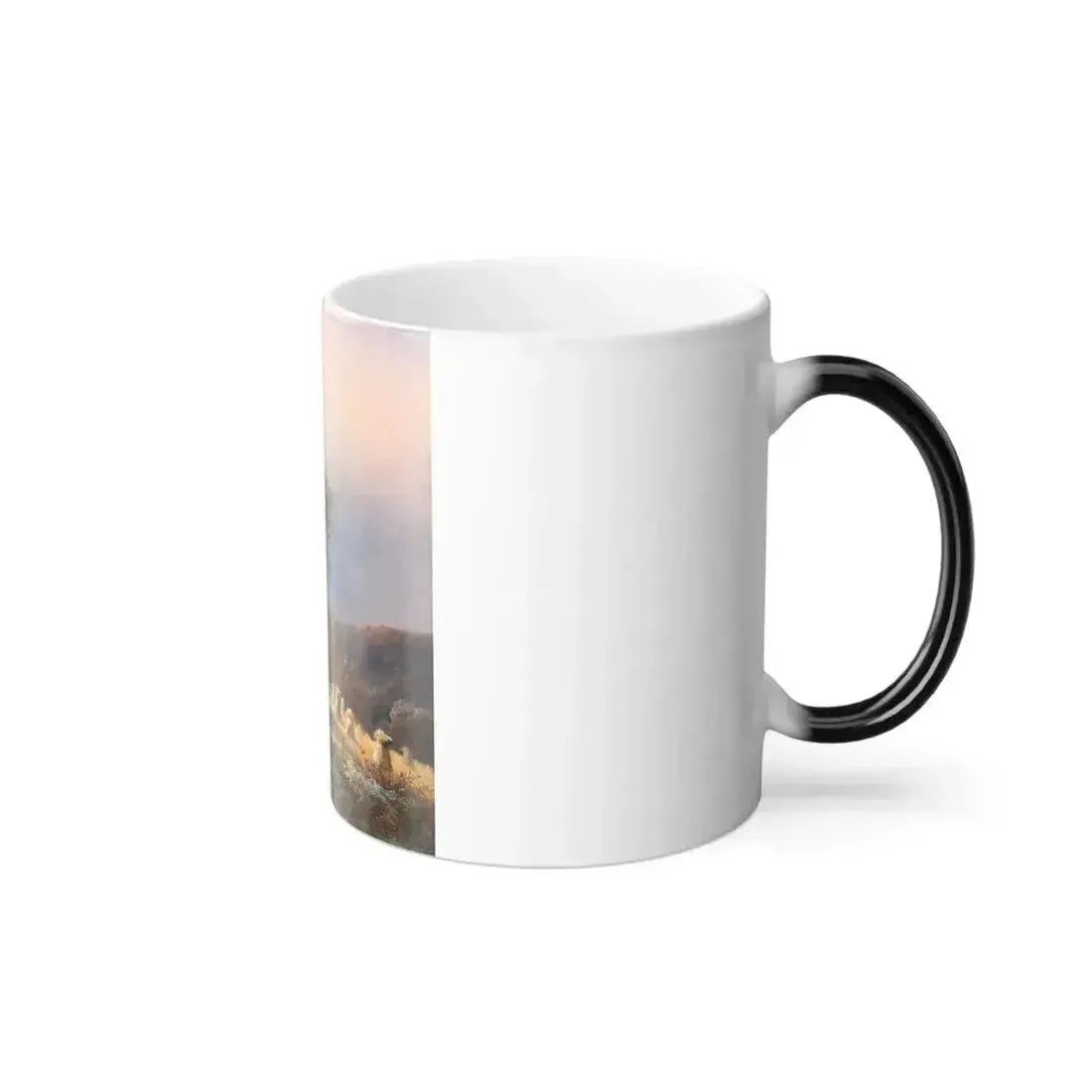 Edward Moran (1829-1901) Winter at the Farm - Color Changing Mug 11oz - Go Mug Yourself