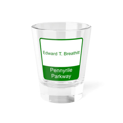 Edward T Breathitt Pennyrile Parkway Shield (Kentucky) (Road Sign) Shot Glass 1.5oz 1.5oz - Go Mug Yourself