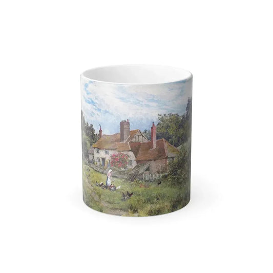 Edward Wilkins Waite (1854-1924) A Surrey Cottage in June - Color Changing Mug 11oz 11oz - Go Mug Yourself