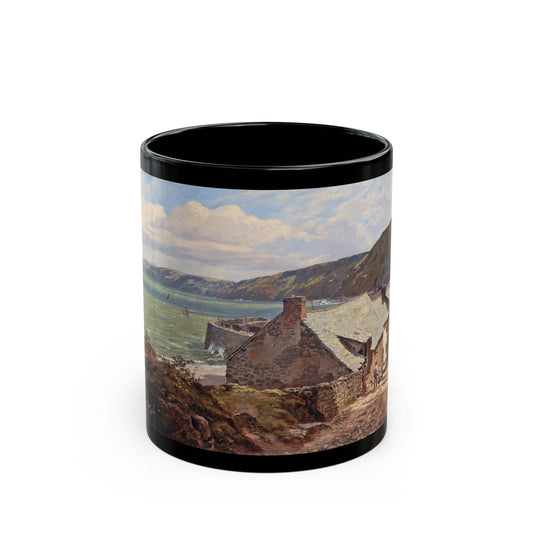 Edward Wilkins Waite (1854-1924) Clovelly - 1881 - Black Coffee Mug-11oz-Go Mug Yourself
