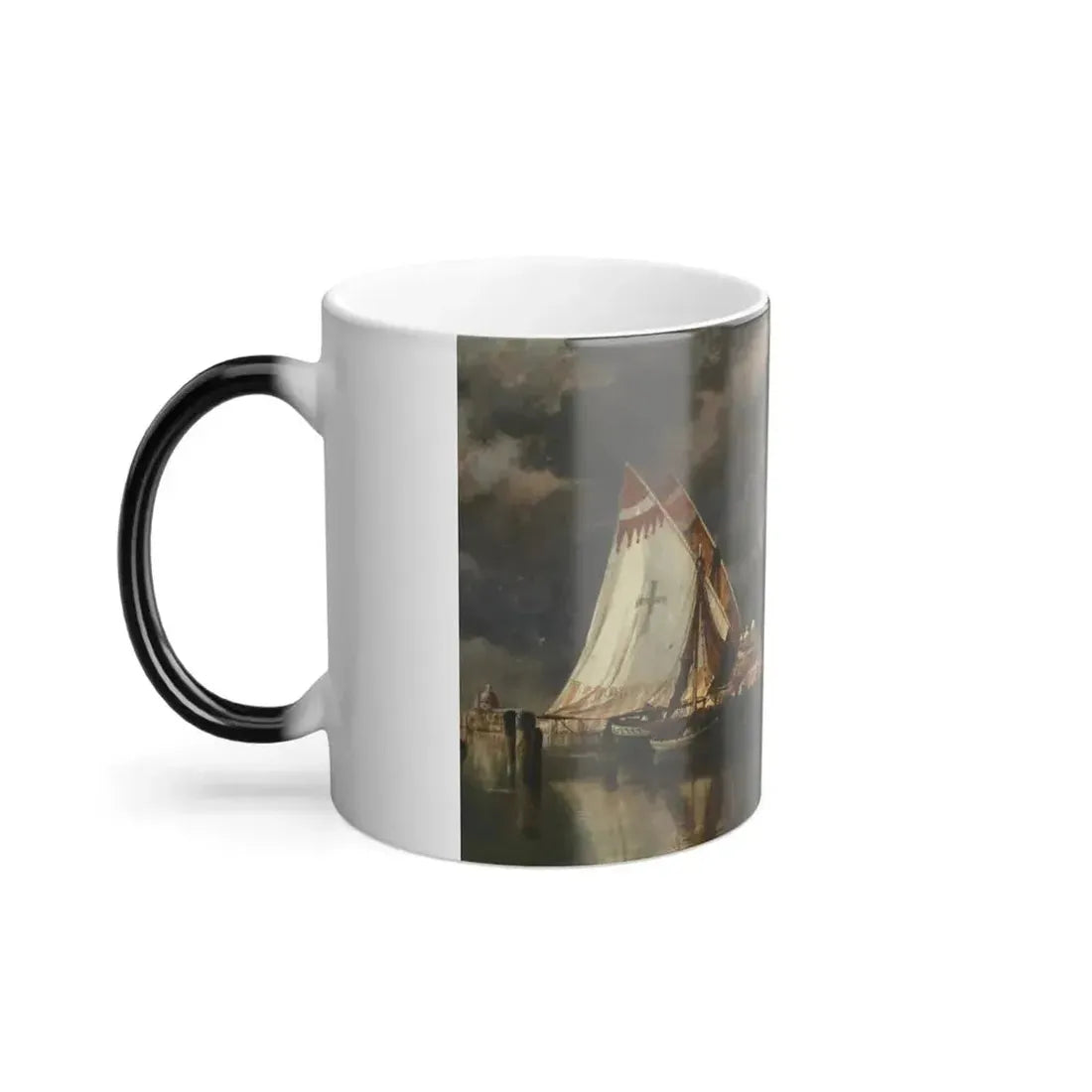 Edward William Cooke (1811-1880) In The Lagoon - Oil On Canvas 1878 - Color Changing Mug 11oz - Go Mug Yourself