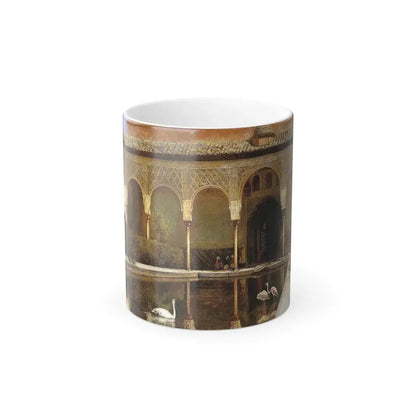 Edwin Lord Weeks (1849-1903) A Court in The Alhambra in the Time of the Moors - Oil on canvas 1876 - Color Changing Mug 11oz 11oz - Go Mug Yourself